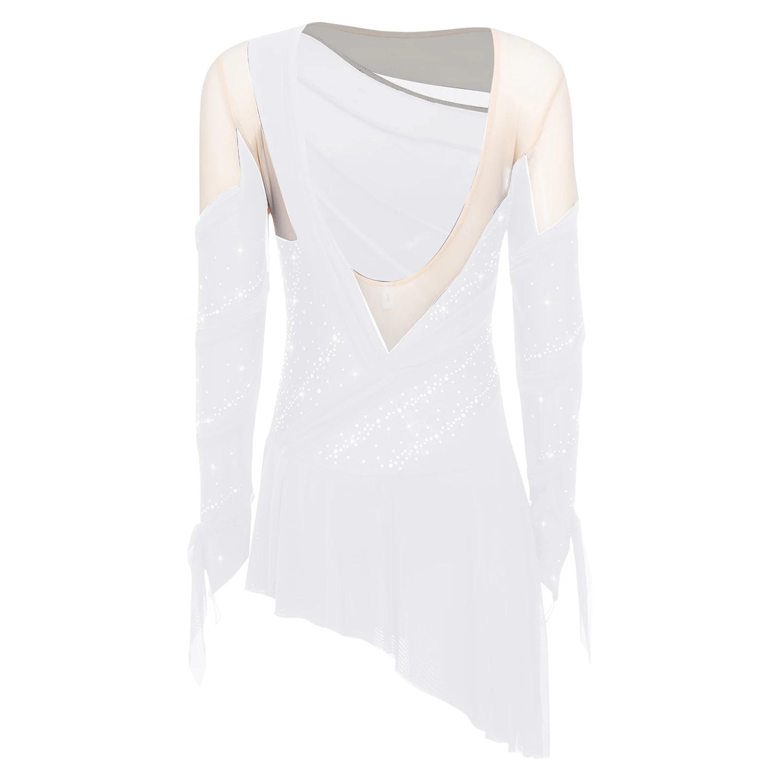 

Women Roller Figure Skating Costumes Modern Contemporary Dancewear Lyrical Dance Dress Ballet Gymnastics Leotard Dresses