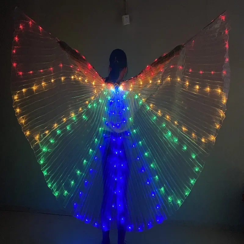 

Children's LED Wings BellyDance Isis Wings Color Cloak Dancers Luminous Butterfly Wing Carnival Stage Christmas Party Photo Prop