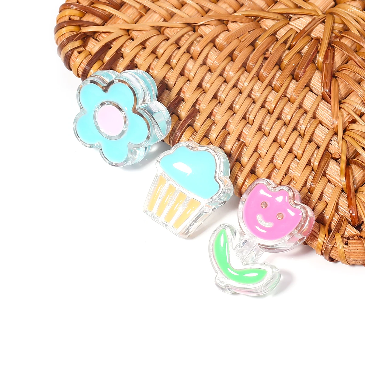 10Pcs Resin Loose Beads Cute Dopamine Multi Shape Spacer Bead for Jewelry Headwear Accessories DIY Hair Tie Bracelet Phone Chain