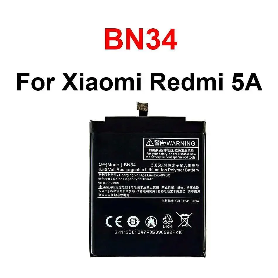 

BN34 Battery For Xiaomi Redmi 5A