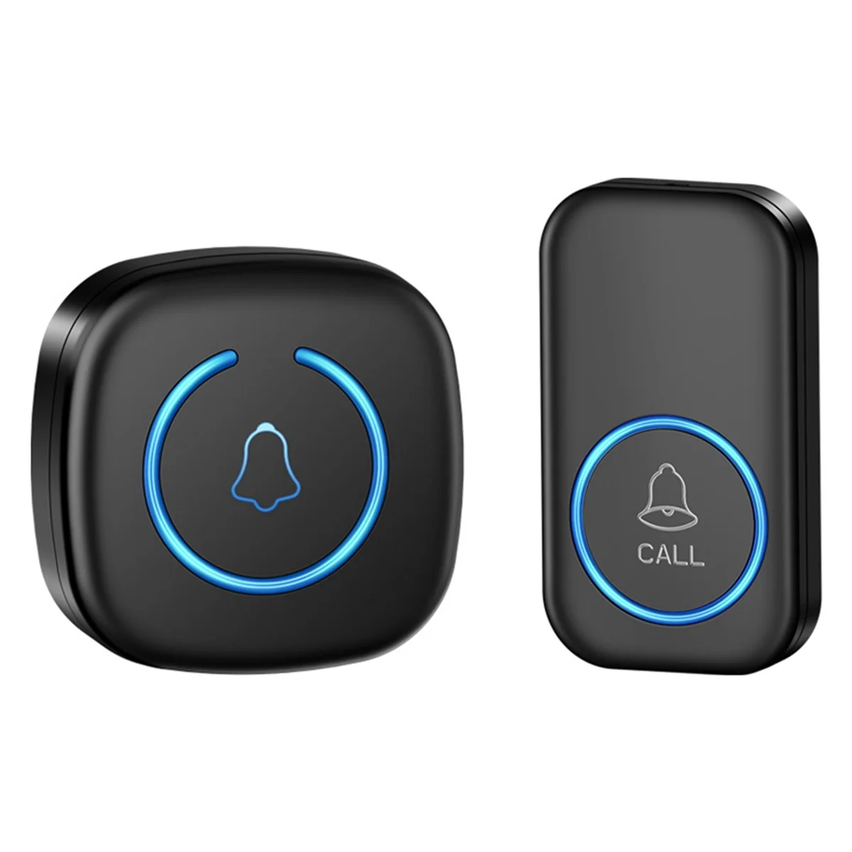 Wireless Doorbell Intelligent Welcome Door Bell 300M 60 Songs Melodies Home Smart Doorbell Black US PLUG