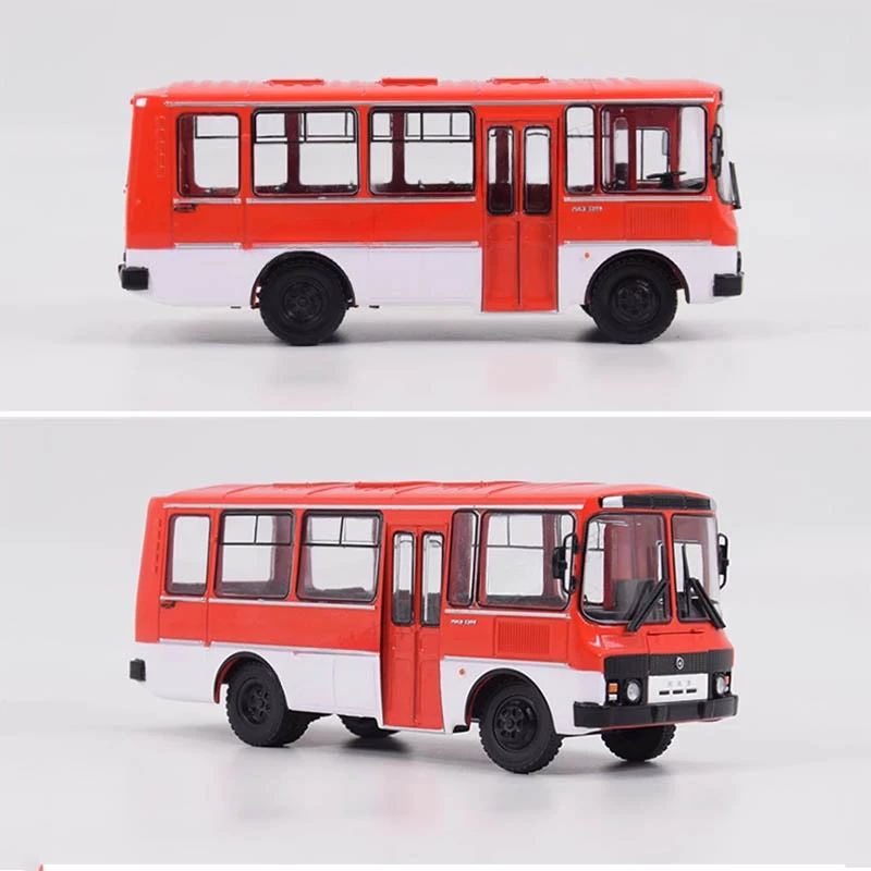 1:43 Russian Minibus PAZ-3205 Urban Suburban Bus Alloy Model MDSB002 Collectible Ornaments