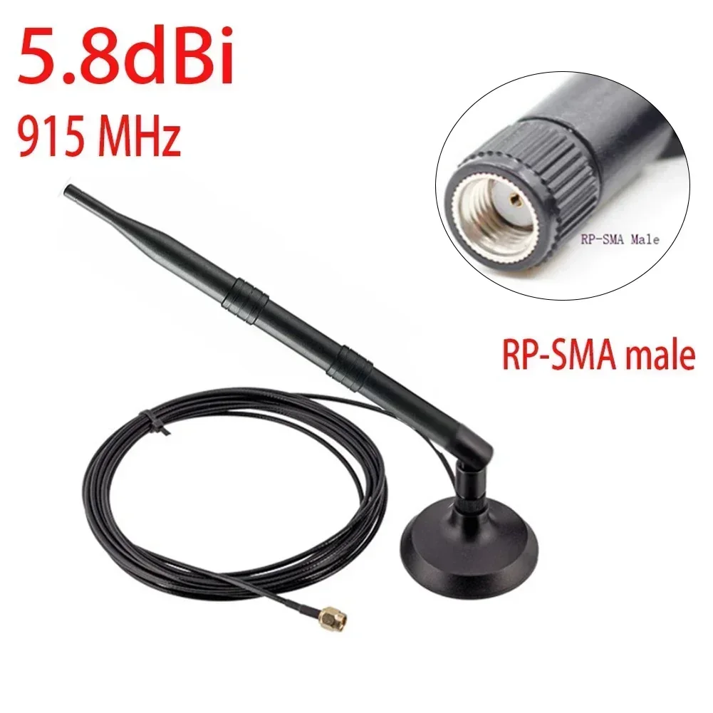 Indoor Use 5.8dBi Indoor Antenna 915 MHz Antenna ABS Material Copper Material Heavy Duty Magnetic Base Low Loss Cable