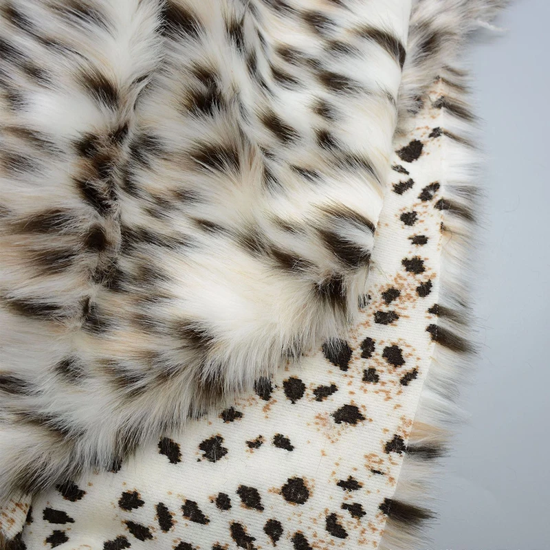 1yard High-grade leopard Jacquard Soft fox fur,colorful felt cloth,Plush carpet mats fabric,DIY handmade faux fur fabric