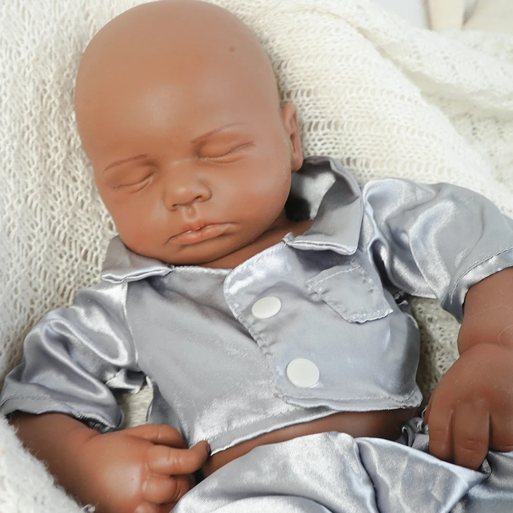 18,9 Zoll Ganzkörper-Silikon-Reborn-Baby Boy Loulou 1:1 lebensechte Silikon-Bebe waschbare Neugeborenenpuppen für den Unterricht von Kindern – Detail 2