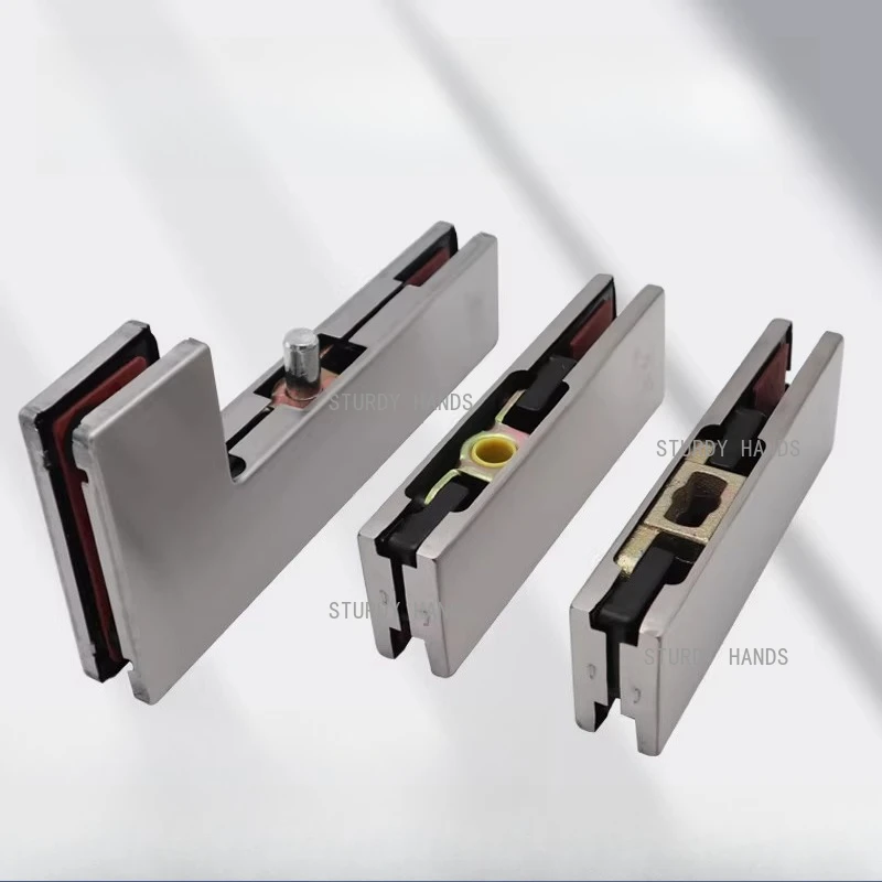 

Зажим для стеклянных дверей из нержавеющей стали с прямым креплением для безрамных верхних и нижних пружинных дверей, фурнитура для стеклянных дверей