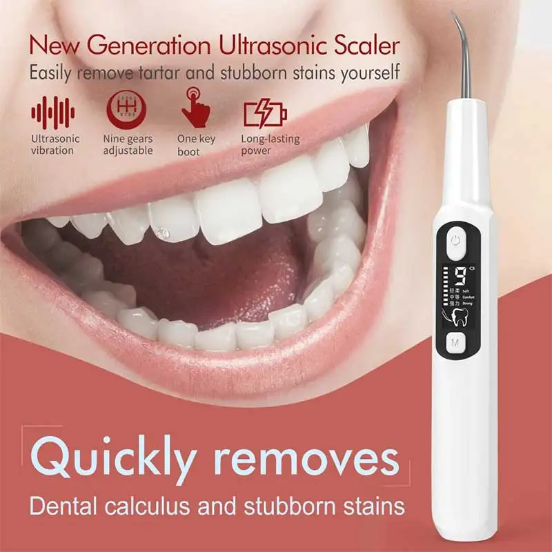 Ultrasonic Tooth Cleaner Tartar Scrap Electric Dental Stone Remover Cleaning and Whitening Teeth Dental Cleaning Machine