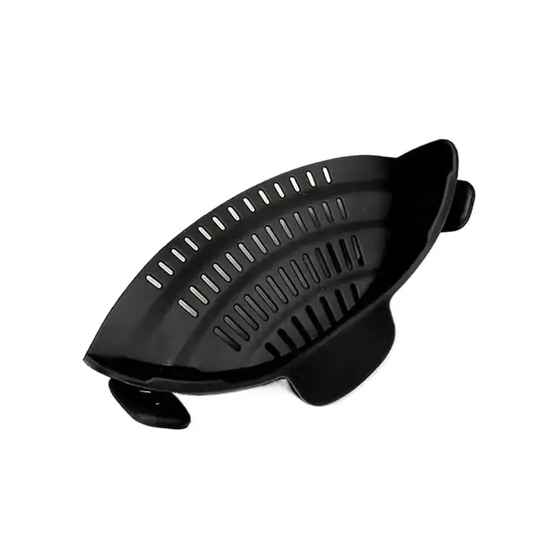 1PC Kitchen Pot Strainer Handheld Drainer For Noodles Pasta Adjustable Silicone Clip On Strainer For Pots Pot Strainer