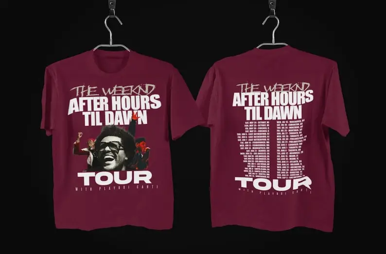 

The Weeknd T-Shirt After Hours Til Dawn Tour 2025 XO Merch Black Concert Tee Unisex Band Shirt
