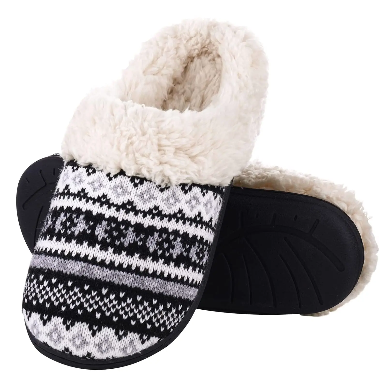 Pallene Women Warm Slippers Rubber Bottom Winter Cotton Shoes Fashion Soft Comfort House Slides Non-Slips Indoor Outdoor Slipper