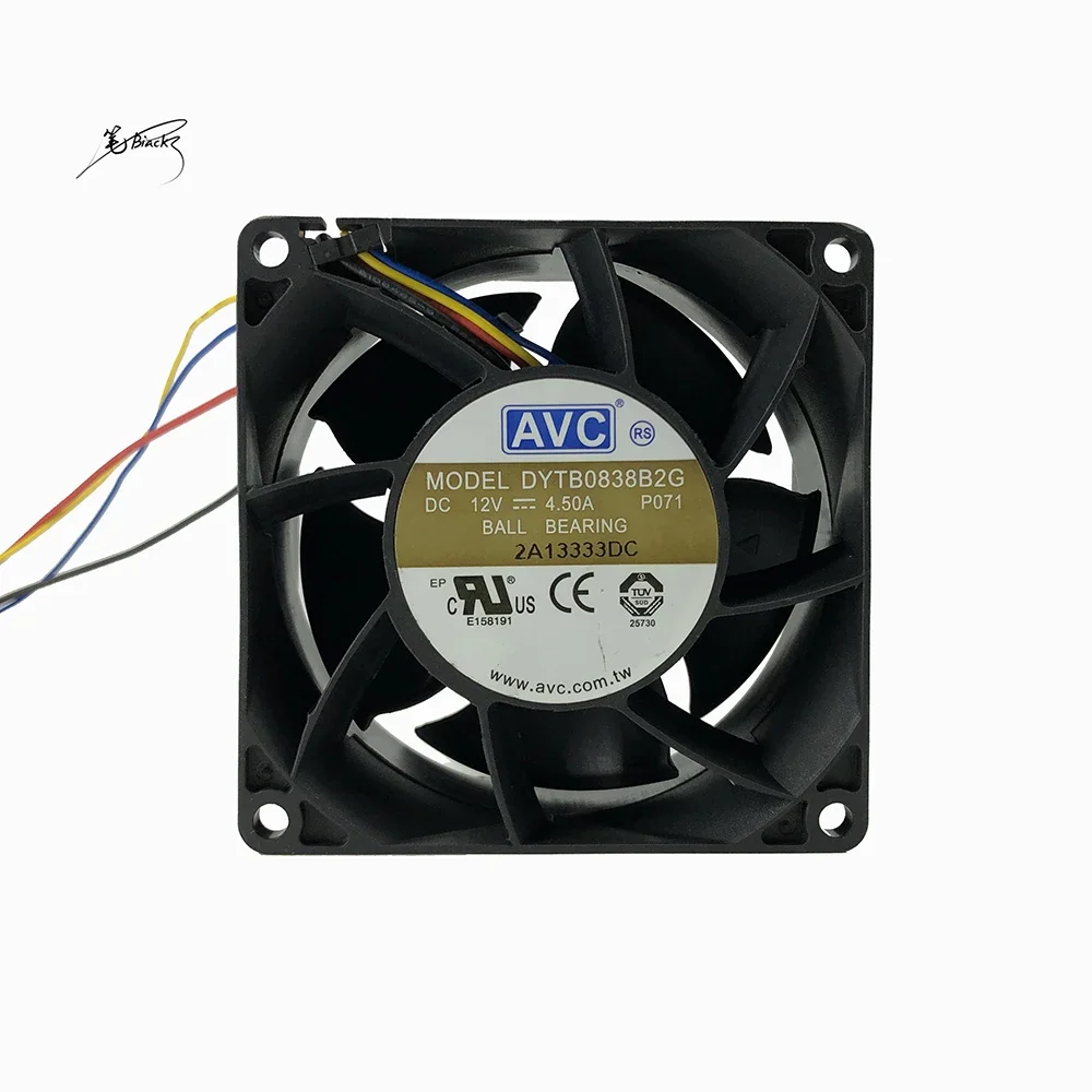 Ventilador Violento Booster de Alta Velocidade, AVC DC12V, 4.5a, 8038, 8cm, 80x80x38mm, DYTB0838B2G, Novo