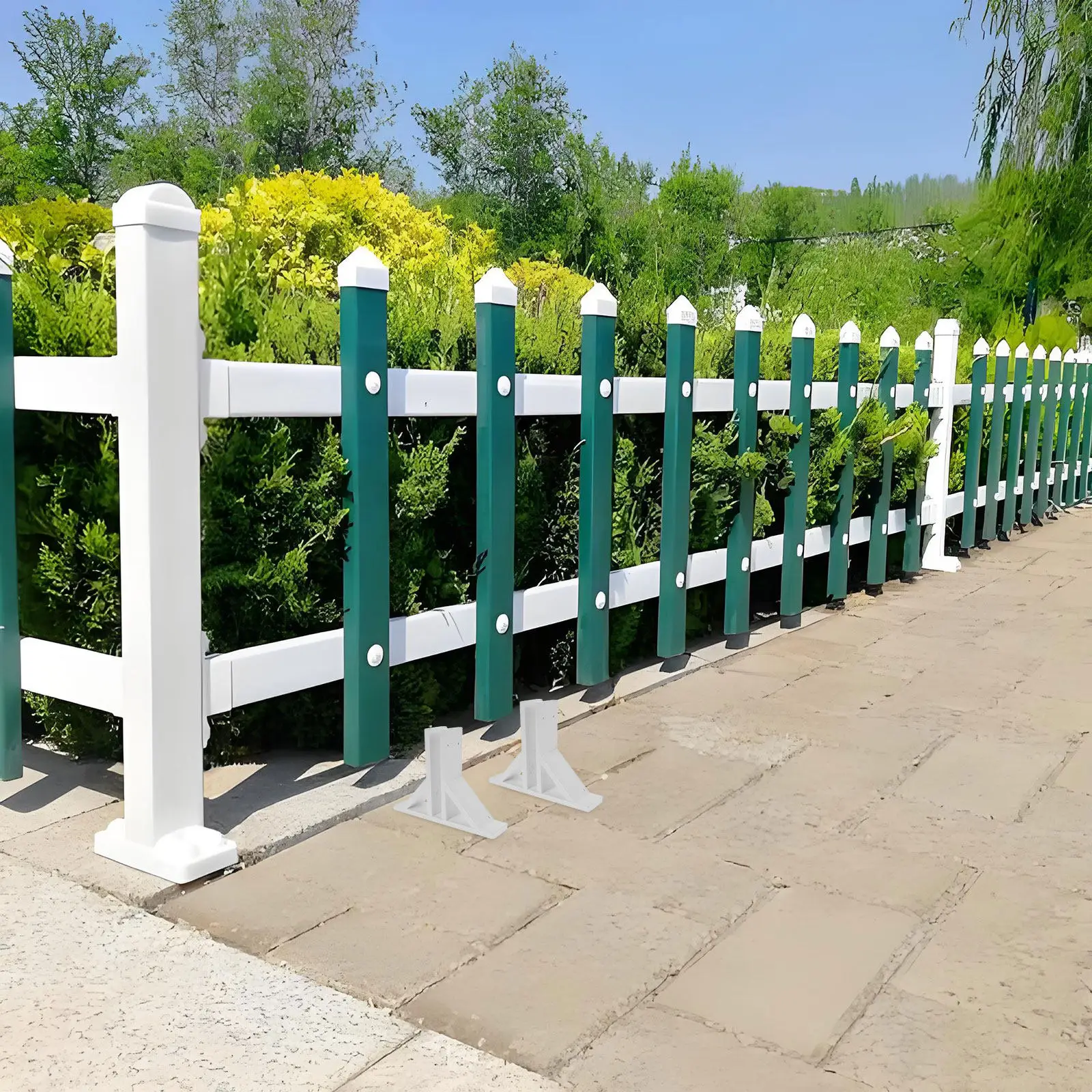 2Pcs Wood Fence Post Base Heavy Duty Stable Support Holder Garden Fence Fixing Supplies Fences Base Kit Garden Accessory