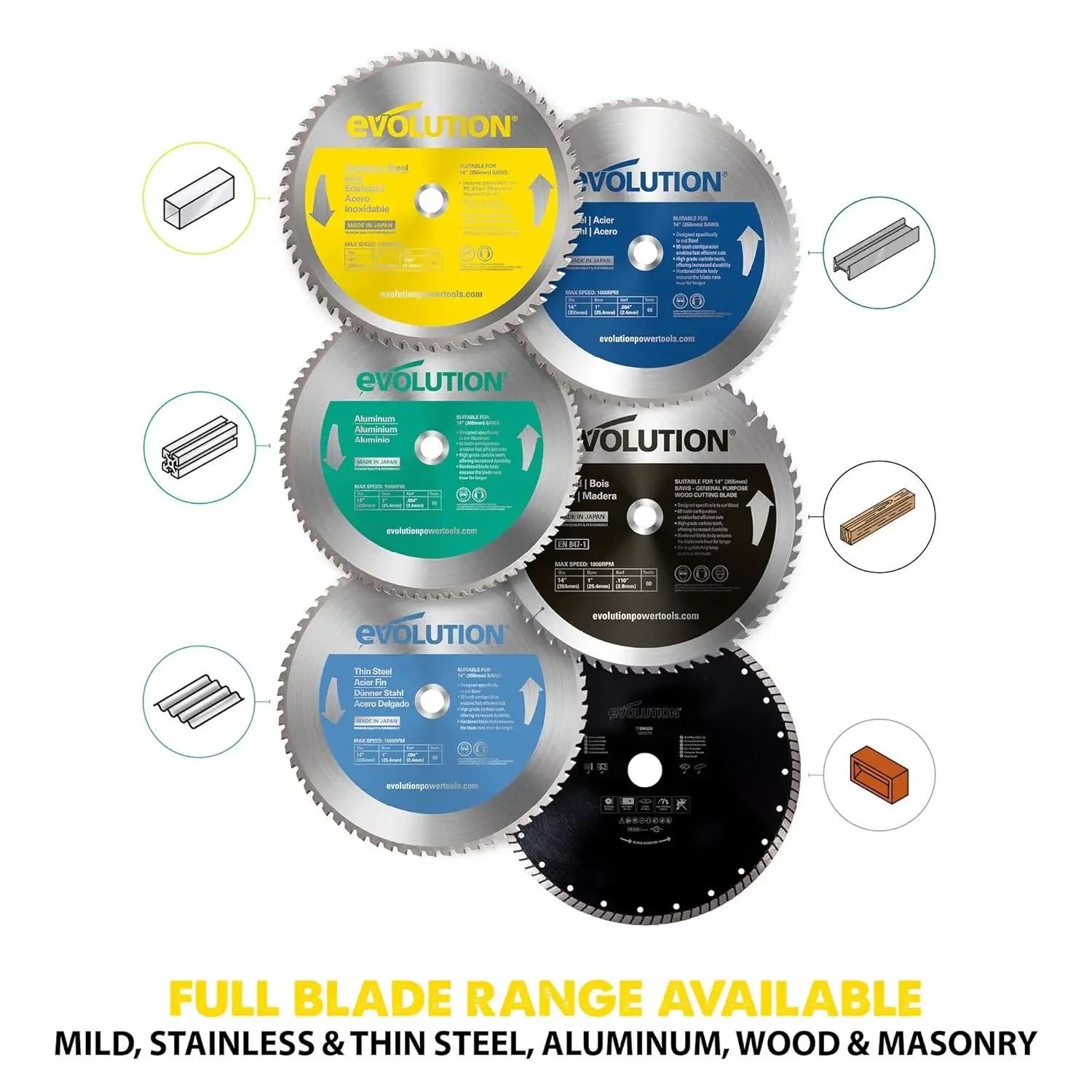 Power Tools 14BLADESS Stainless Steel Cutting Saw Blade, 14-Inch x 90-Tooth , Yellow