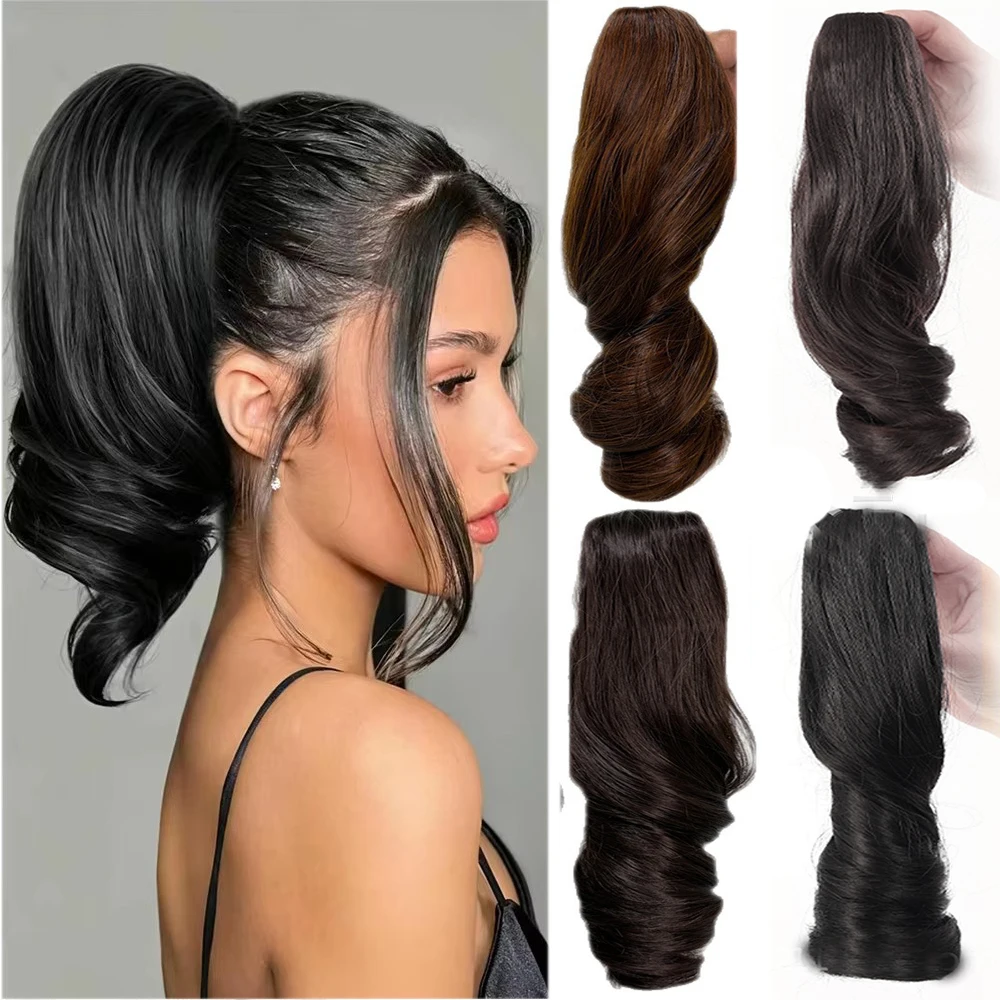 10 Inch Claw Shaped Ponytail Extension Hair Accessory Deep Wave Synthetic Ponytail Wig, Suitable for Women'S Daily Party