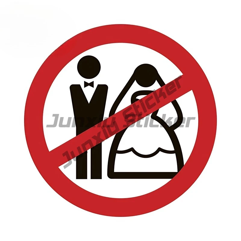 

Ban Straight Marriage Sticker Spoof Prohibition Sign Vinyl Car Stickers Suitable for Windows Laptops Decal Car Label