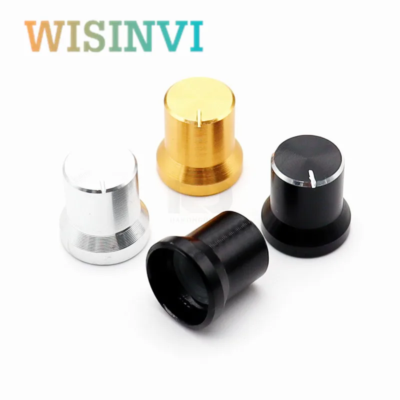 5PCS 15*15.5MM Aluminum Alloy Knob Cap Potentiometer Speed Control Switch Knob Suitable For Flower Shaft 6MM