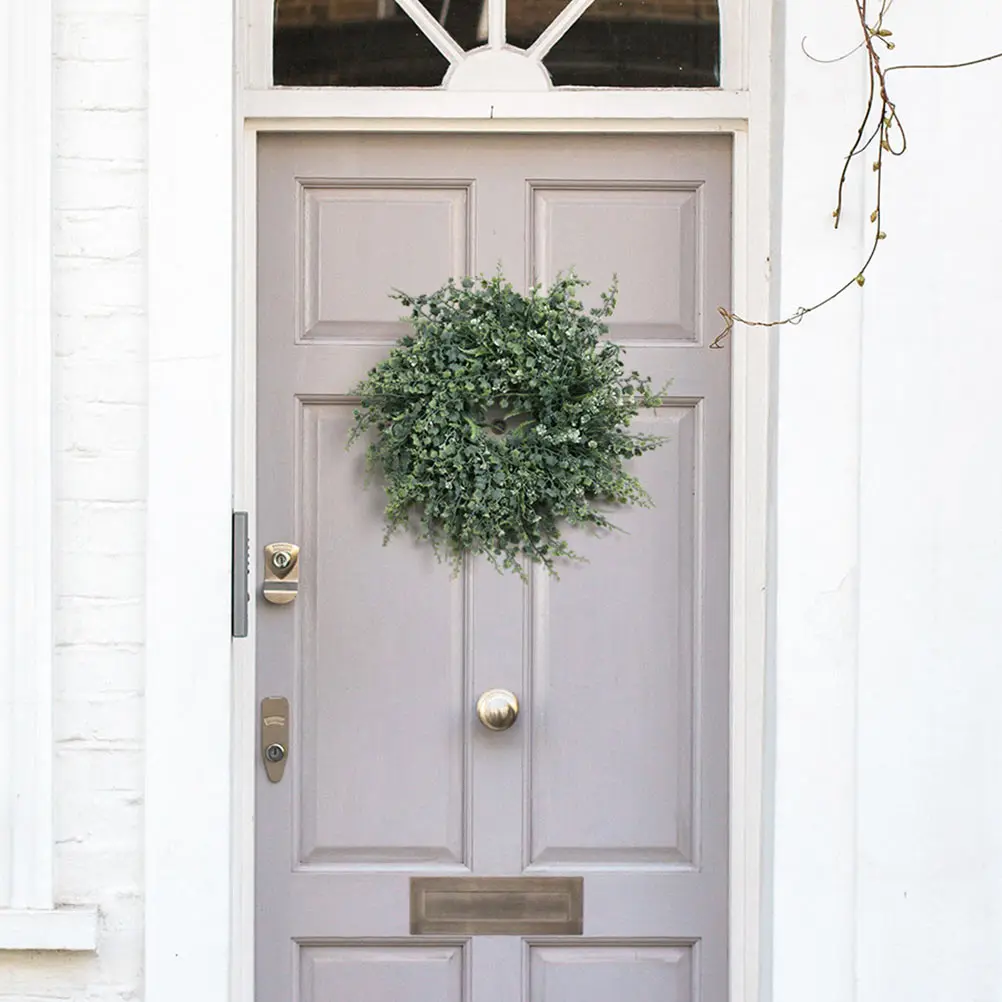 

1Pcs Artificial Grape Vine Wreath Simulated Green Hanging Door Pendant Natural Wreath Decor Festival Home Garland
