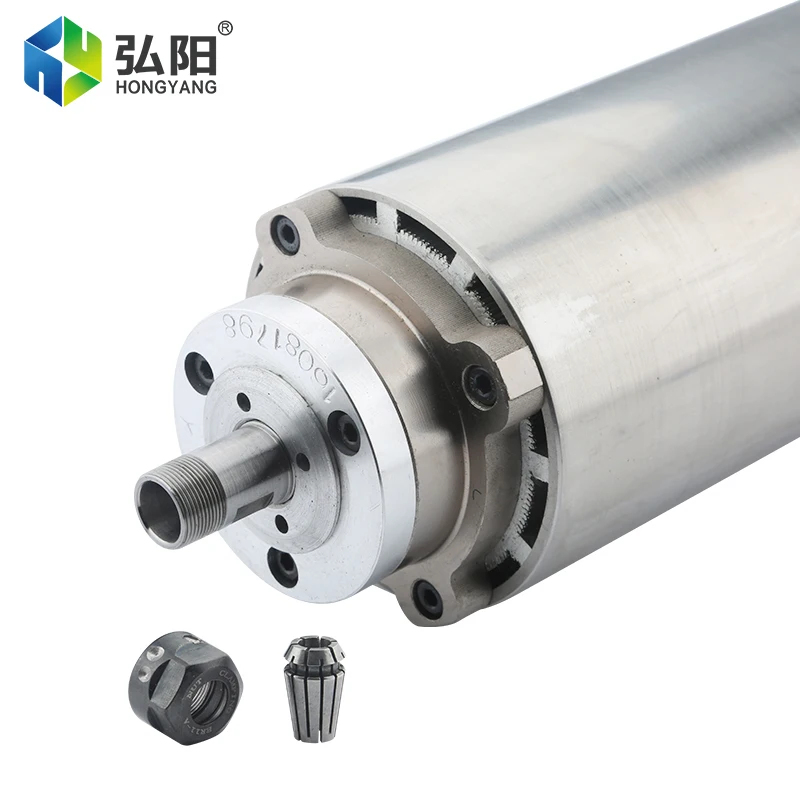 1.5kw ER11 CNC Router Spindle 220V 380V AC Milling Air-Cooled Spindle Motor Φ80MM 24000rpm For CNC Engraving Milling Machine