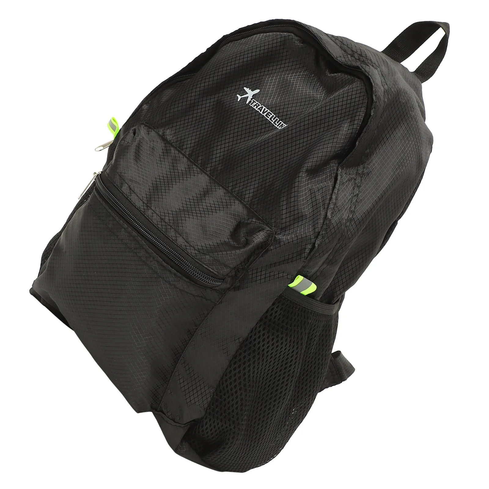 

Outdoor Foldable Backpack Lightweight Compact Daypack Travel Collapsible Bag Hiking Camping Pouch Mesh Pocket Water Bottle