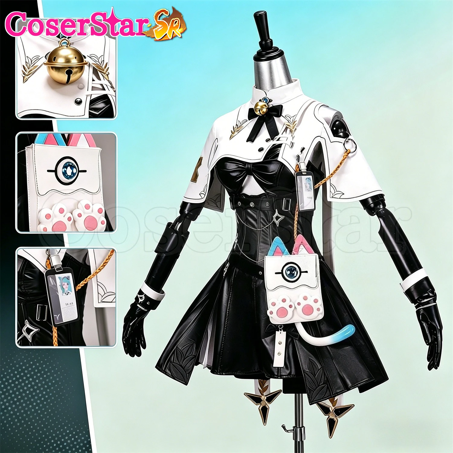 CoserStar-SR Neverness to Everness NTE Mint Disfraz de Cosplay, Traje de Carnaval, Anime, Juego de Rol, Uniforme, Vestido, Peluca, Zapatos, Accesorios