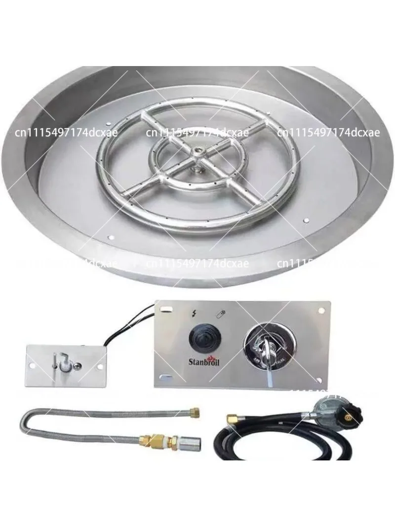 25 inch Round Outdoor Brazier with 18 Inch Annular Burner and Pressure Reducing Valve