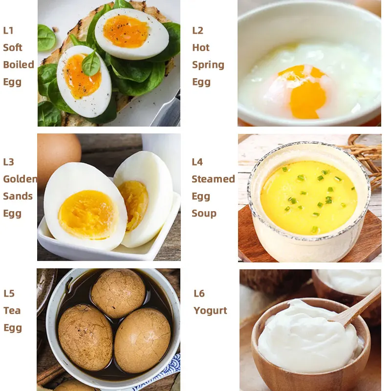 180W Multi Functional Egg Poacher,Egg Boiler Egg Cooker Automatic Power Off Home Steamed Egg Custard Boiled Egg Machine,6 modes