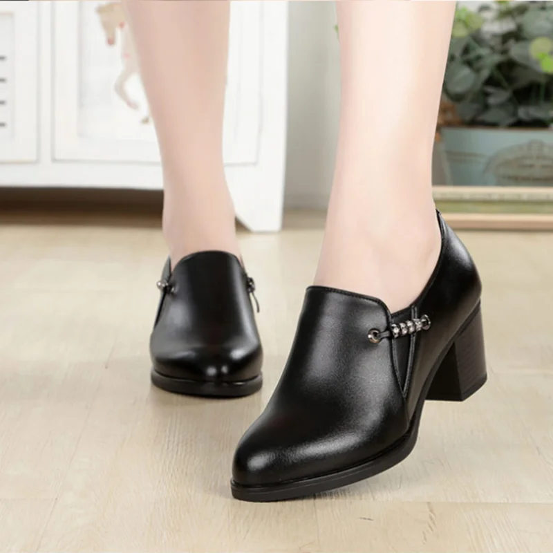 AIYUQI 2024 Autumn Genuine Leather Women Office Shoes High-heeled Sexy Women Dress Shoes Big Size 41 42 43 Women Party Shoes