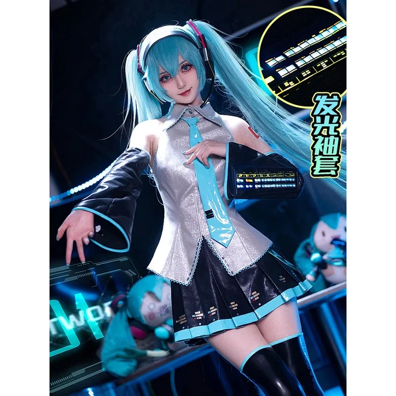 

Игра Ku Second Dimension Косплей Костюм Аниме Мультфильм Музыка Девушка Светодиодные фонари Платье Парики Волосы Хэллоуин Для женщин Вечерние шоу; 3 '