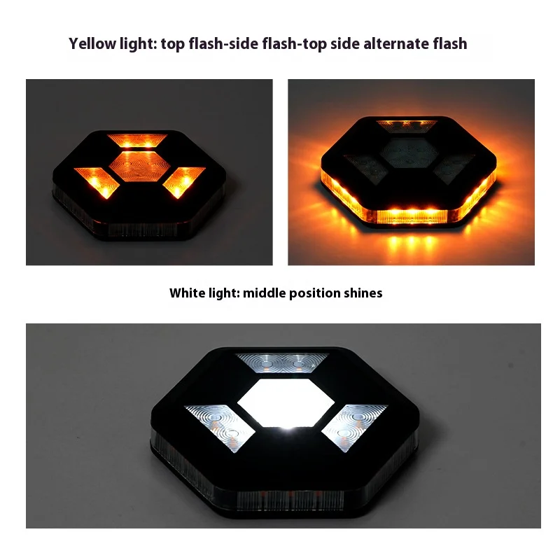 Car Rechargeable Warning Light COB Ceiling Roadblock Flashing Lamp Rescue Strobe Magnetic Outdoor Camping Emergency Work Lights
