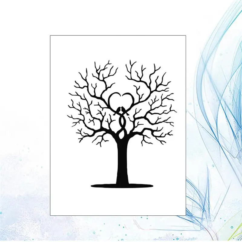 40 X Wedding Guest Book Fingerprint Tree for Baby Shower Fingerprints Signing Canvas