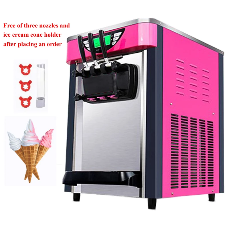 

Desktop Soft Ice Cream Machine For Restaurants Ice Cream Maker Stainless Steel Ice Cream Vending Machine