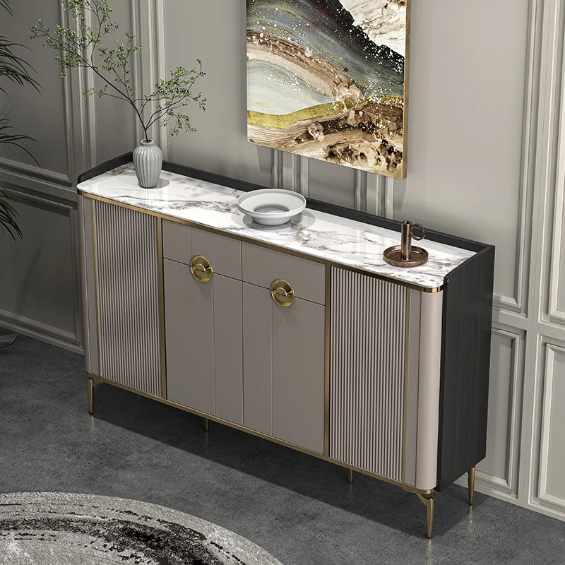 Italian light luxury shoe cabinet household door entrance entrance entrance cabinet shoe cabinet rock slab countertop shoe
