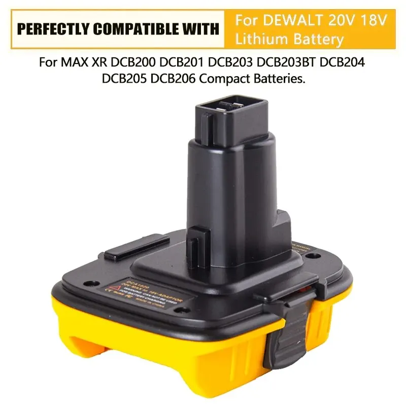 

Адаптер аккумулятора DCA1820 20 в для Dewalt 18 в, преобразователь для литиевой батареи Dewalt 20 в DC9096 DE9098 DE9096