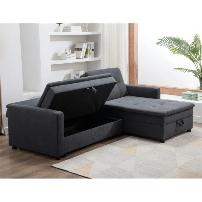 

Modern and rational design three seat + recliner with storage function living room sofa bed