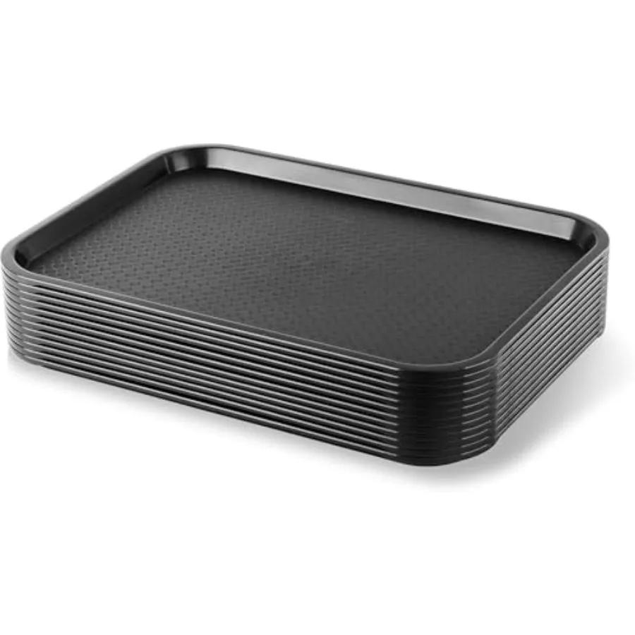 

Fast Food Tray, Set of 12 (Black, 12 by 16-Inch)