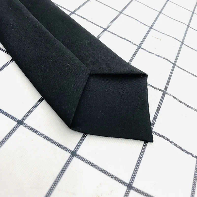 Black Clip On Tie Security Ties For Men Women Doorman Steward Matte Black Necktie Black Funeral Tie Clothing Accessories