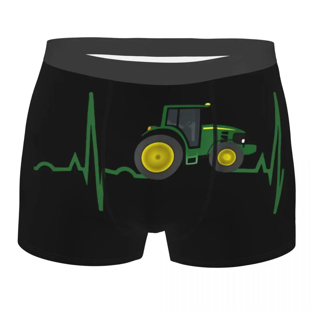 Tractor Heartbeat Underwear Men Print Customized Boxer Shorts Panties Briefs Breathable Underpants