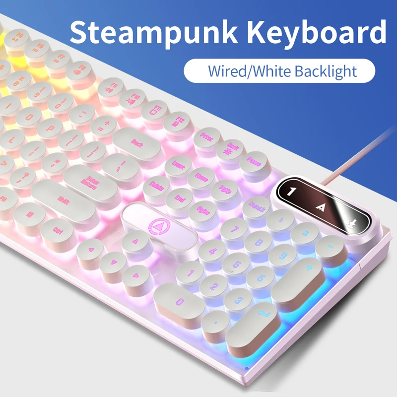 YINDIAO Keyboard Gaming Wired Laptop Desktops PC Computer Office Accessories Low Profile Gamer Keyboards With Numpad