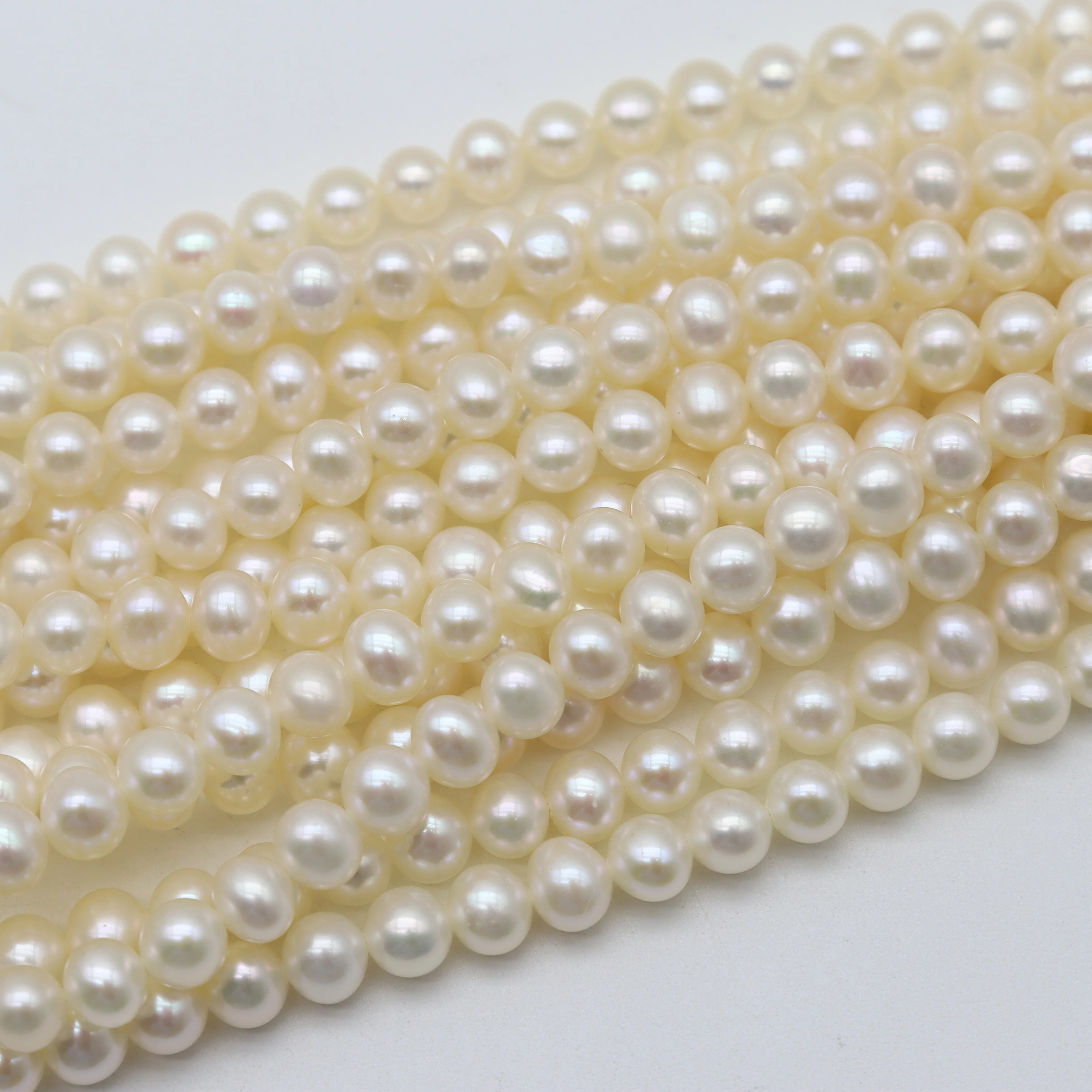 Natural Pearl Beads Freshwater Pearl Circular Loose Bead For Jewelry Making DIY Earring Necklace Handmade Accessories 5mm-5.5mm