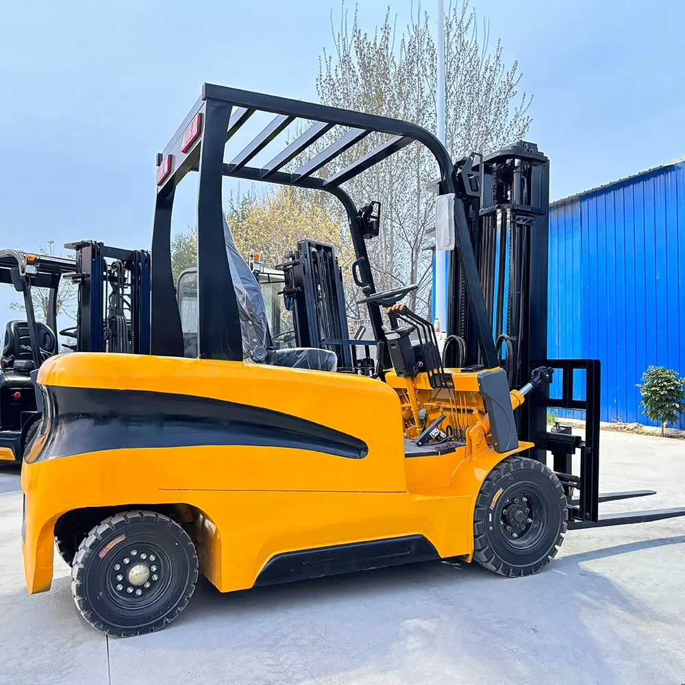 Blue industrial handling equipment, warehousing, logistics, stacking and operation vehicles view 4