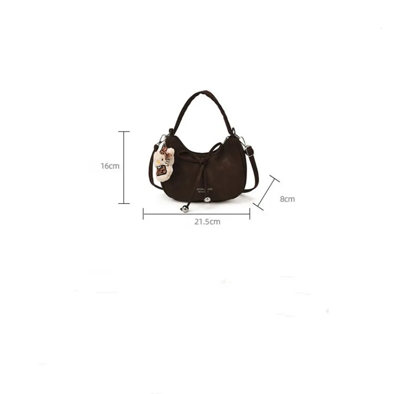 Handbag Casual Fashionable Shoulder Crossbody Bag Leather Women's Totes Bag Casual Large Capacity Hobos Bag New Bow Solid Color