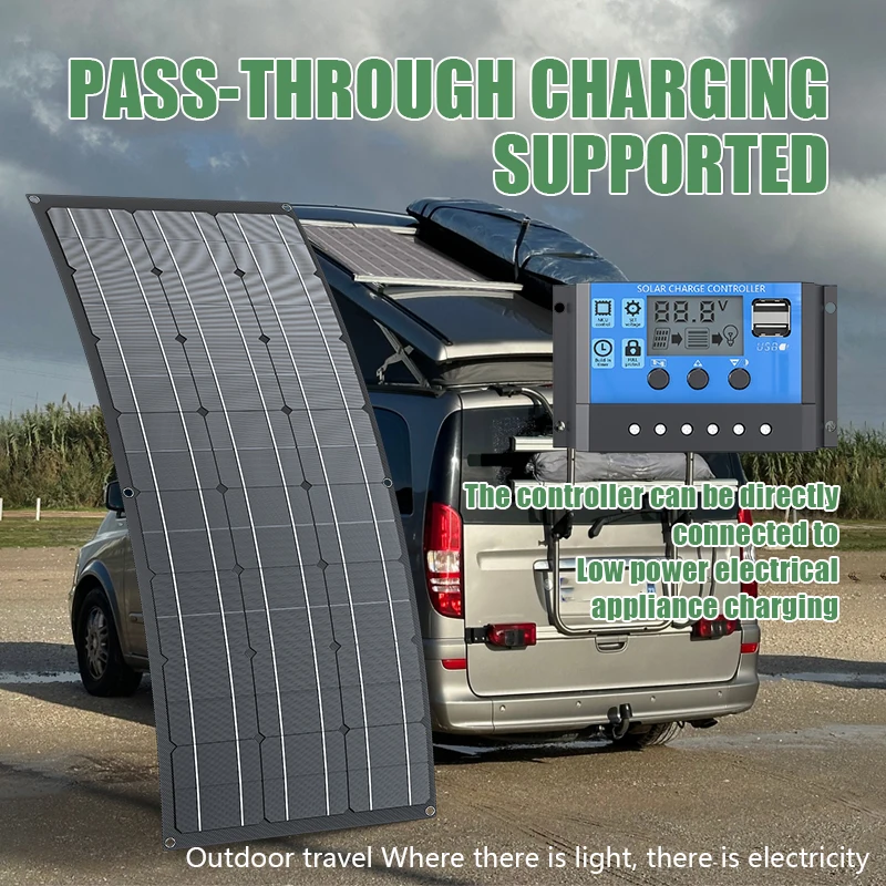 High Efficiency Foldable Solar Panel Kit With Pass-Through Charging Function, Monocrystalline Solar Charger For Rv, Camping