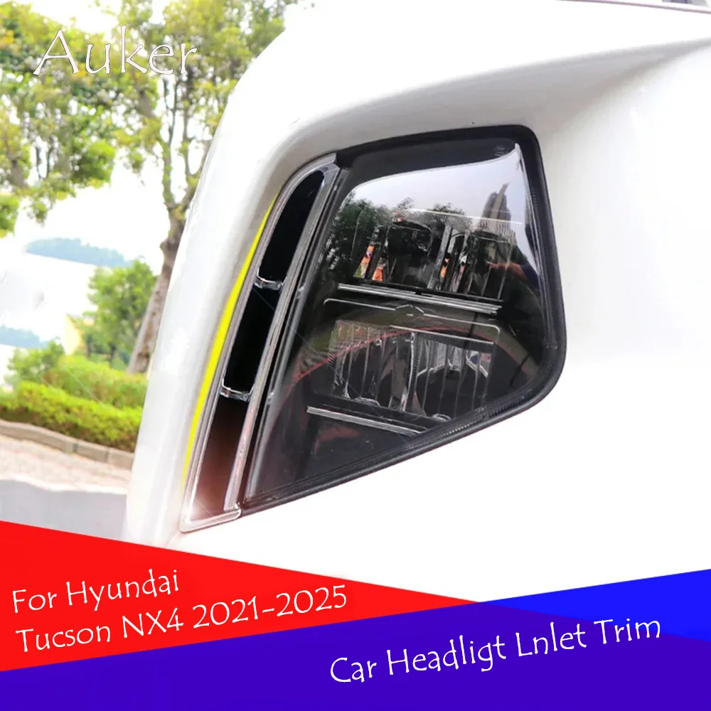 Headlight anti-fog Kit headlights air intake trim chrome style exterior accessories For Hyundai Tucson NX4 2021-2023