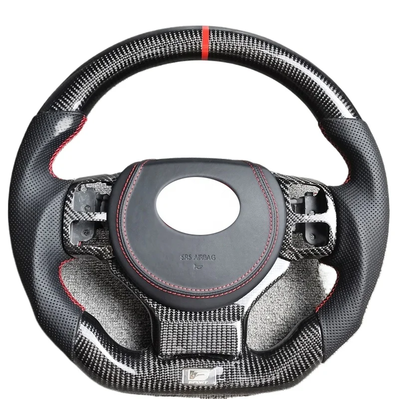 JDM Racing Car Interior Accessories Carbon Fiber Sports Steering Wheel Leather For Lexus RC200 RC300 RC350  ES260 ES300H ES200