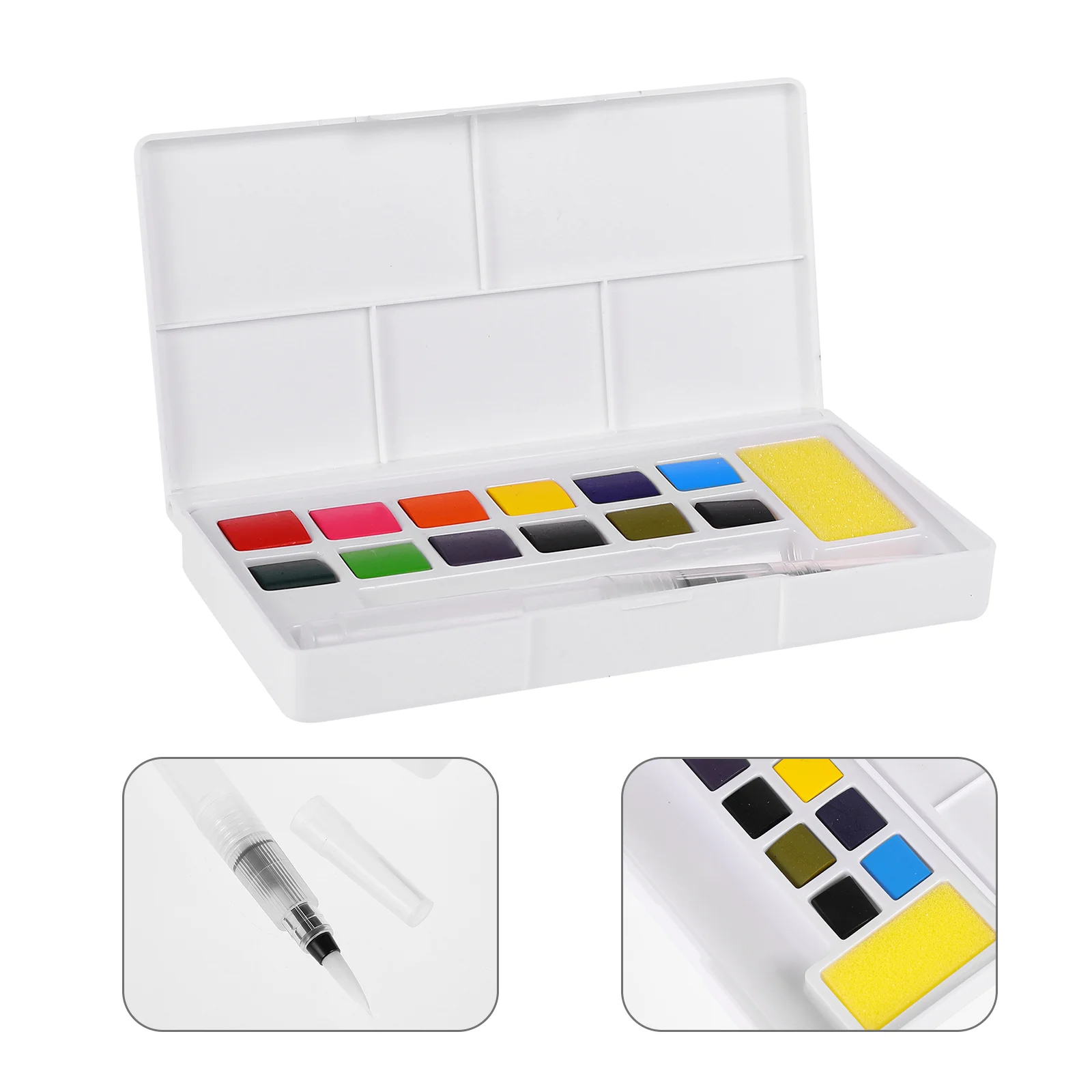 Watercolor Paint Set Portable Quick-drying Children Painting Supply Solid Pigment Painted Vivid Pigments