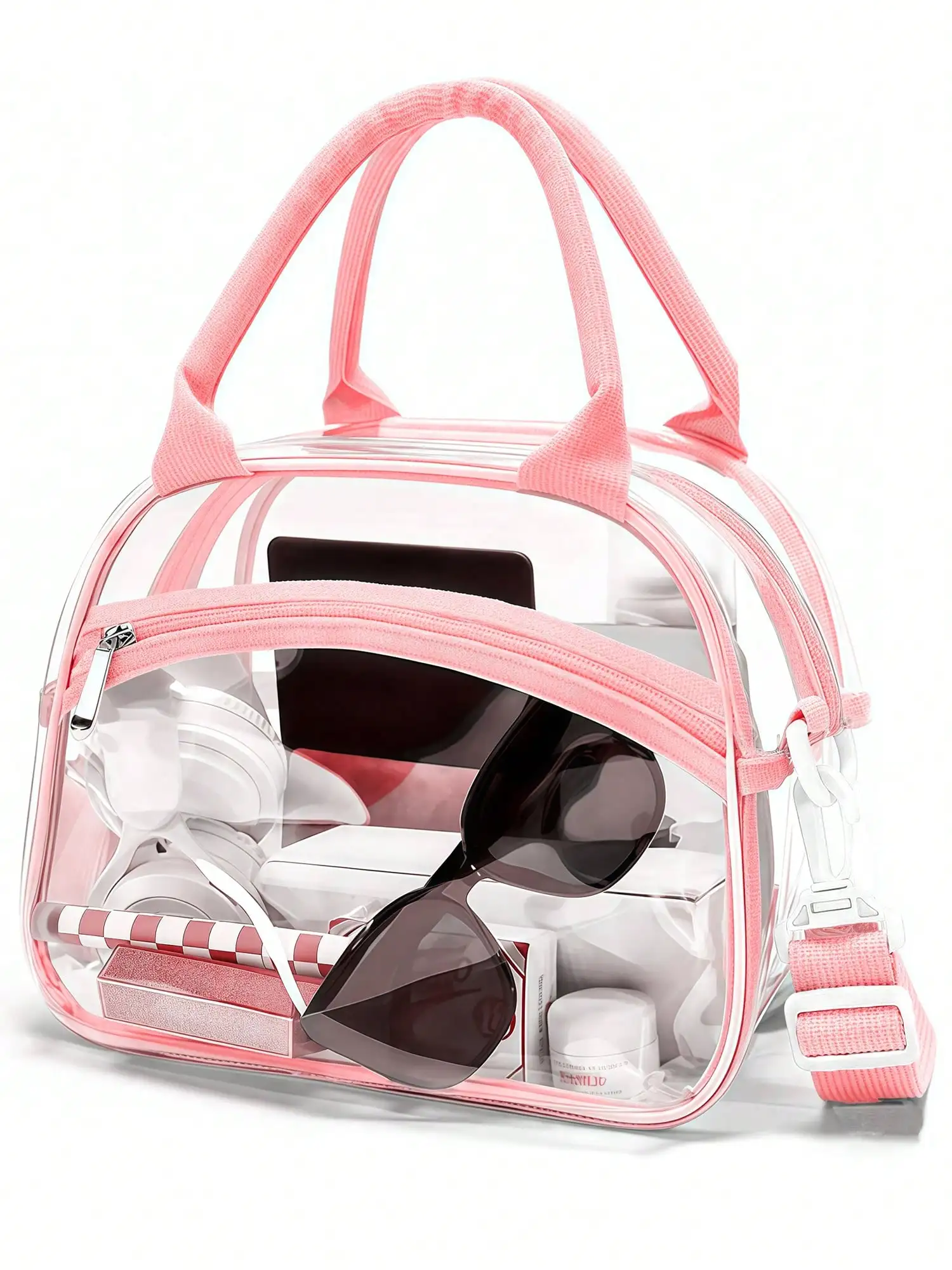 Transparente Lunch-Tasche mit verstellbarem Riemen, Unisex für Männer und Frauen, geeignet für Arbeit, Schule, Picknick, Reisen, Sportveranstaltungen.xtz – Detail 8