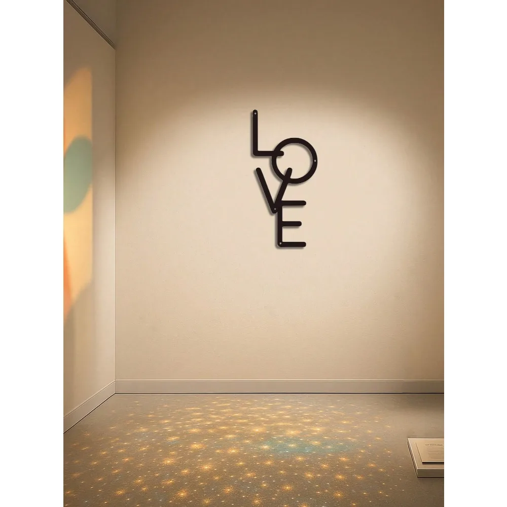 Gothic "Love" Metal Wall Sculpture – Black Vintage Letter Decor – Halloween, Christmas Gift