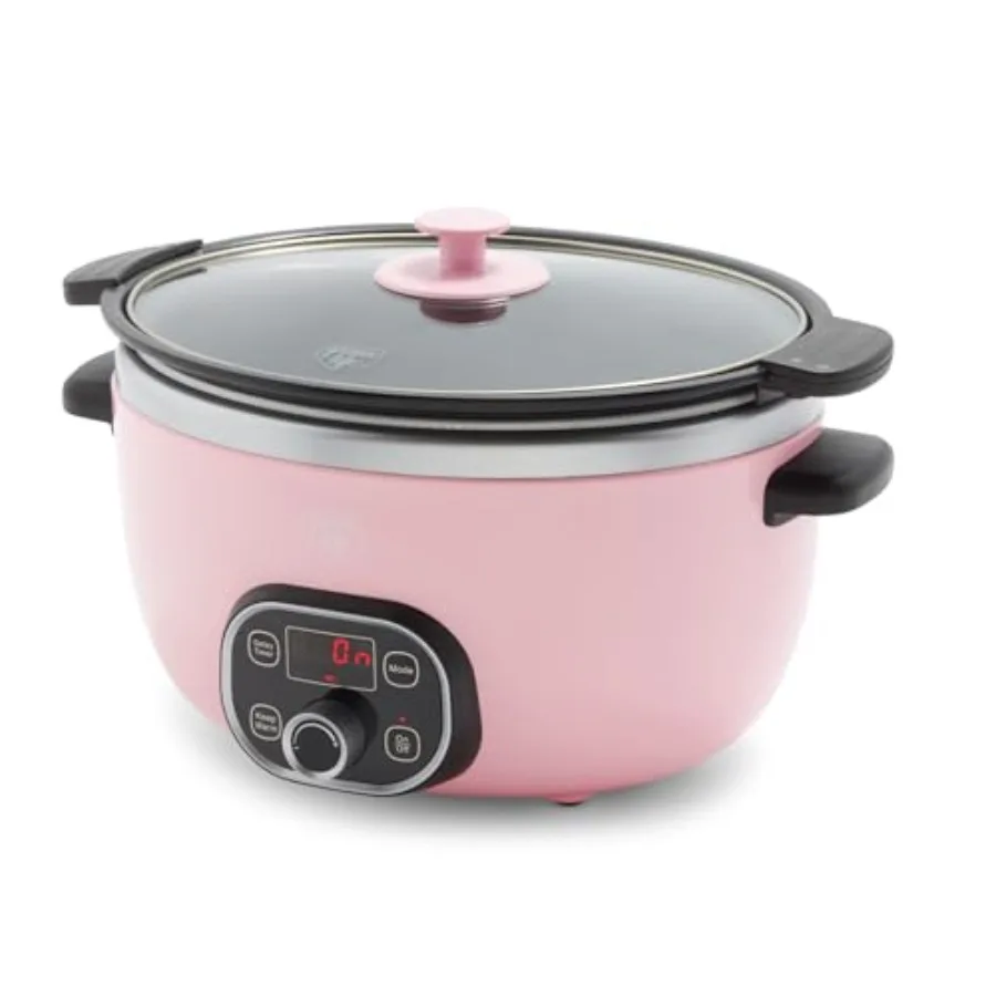 

6QT Slow Cooker, Non-Toxic PFAS-Free Ceramic Nonstick Removable Interior Bowl, Programmable, Family Friendly, Keep Warm, Stovet