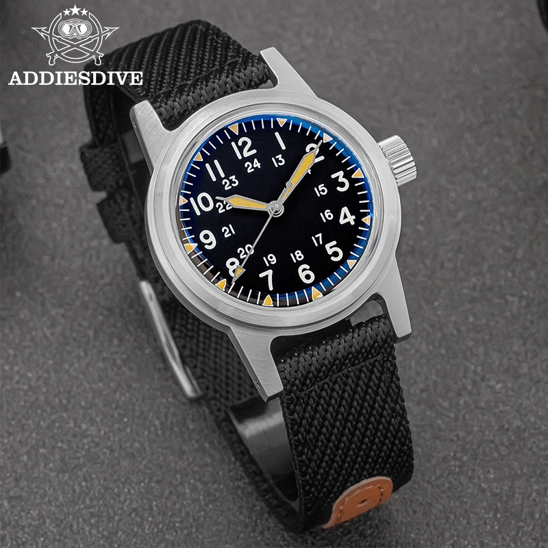 Addiesdive relógio masculino 36mm k1 vidro mineral nh35 relógios automáticos para homem à prova dwaterproof água 20bar bgw9 relógio esportivo luminoso ad2088