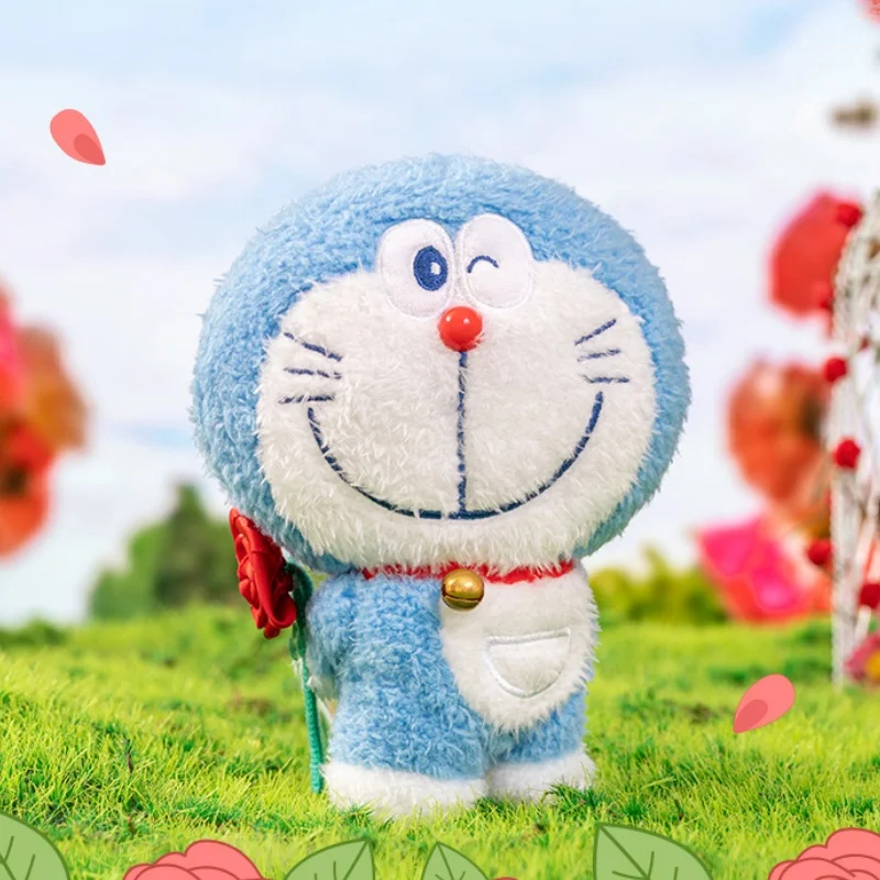 Anime doraemon flor linguagem bênção série caixa cega kawaii caixa misteriosa figura dos desenhos animados coleção modelo boneca brinquedos presente